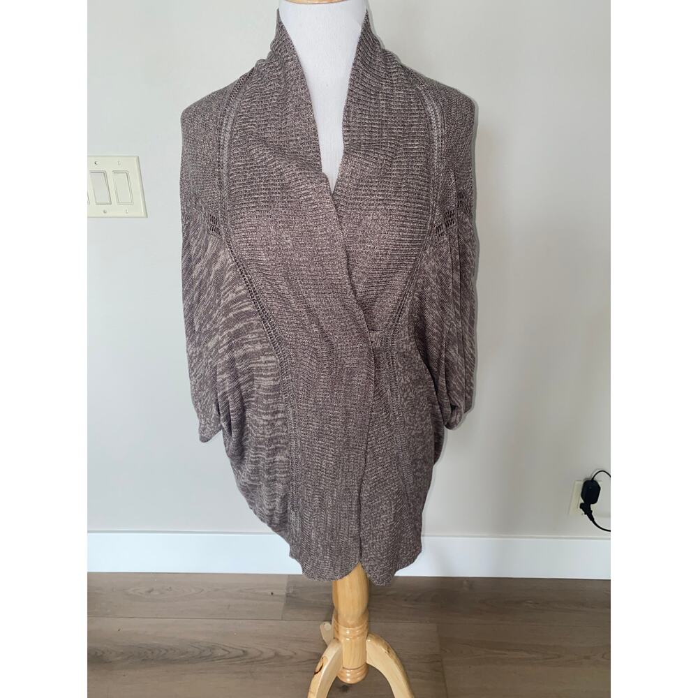 Lululemon Breeze Easy Wrap Sweater Heathered  Brown Size S/M (see measurements)
